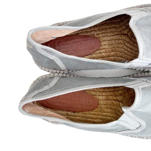 Viscata Barcelona Gray Espadrille Flats Sz 45 Sz 12 - Picture 3 of 10